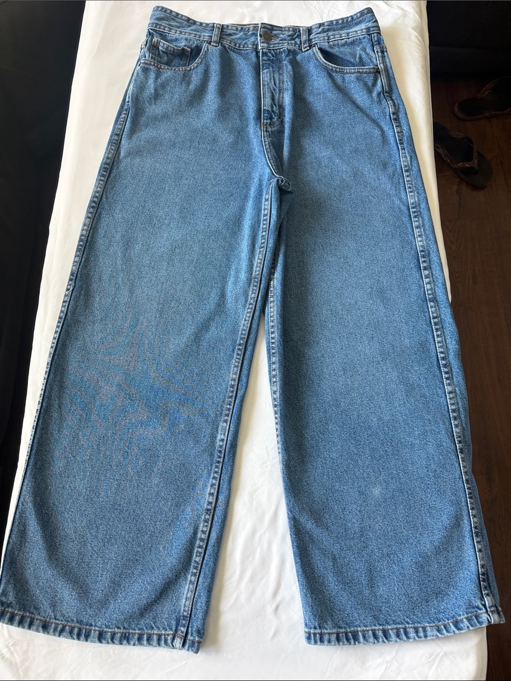 Sézane Le Crop Denim Blue Jeans, Size 42 (US 10)